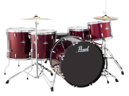 Pearl Roadshow RS525WF 5-Piece Drumset w  Hardware & Cymbals Wine Red Online Hot Sale