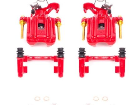 Power Stop 02-06 Audi A4 Rear Red Calipers w Brackets - Pair For Sale