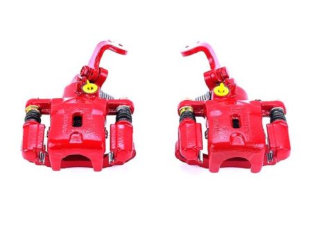 Power Stop 01-05 Hyundai Elantra Rear Red Calipers w Brackets - Pair For Cheap