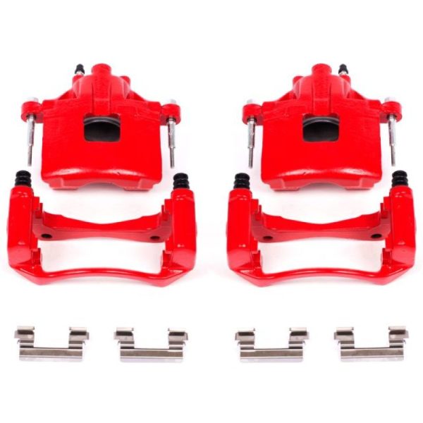 Power Stop 00-05 Buick LeSabre Front Red Calipers w Brackets - Pair Hot on Sale