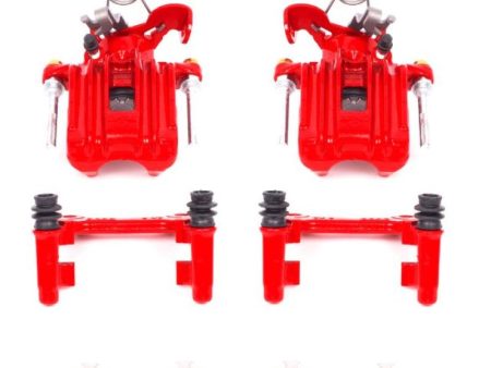 Power Stop 03-05 Audi A4 Rear Red Calipers w Brackets - Pair on Sale