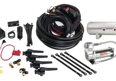 Air Lift Performance 3H (3 8 Air Line 4 Gal 7-Port  Raw Aluminum Tank VIAIR 444C Comp) For Cheap